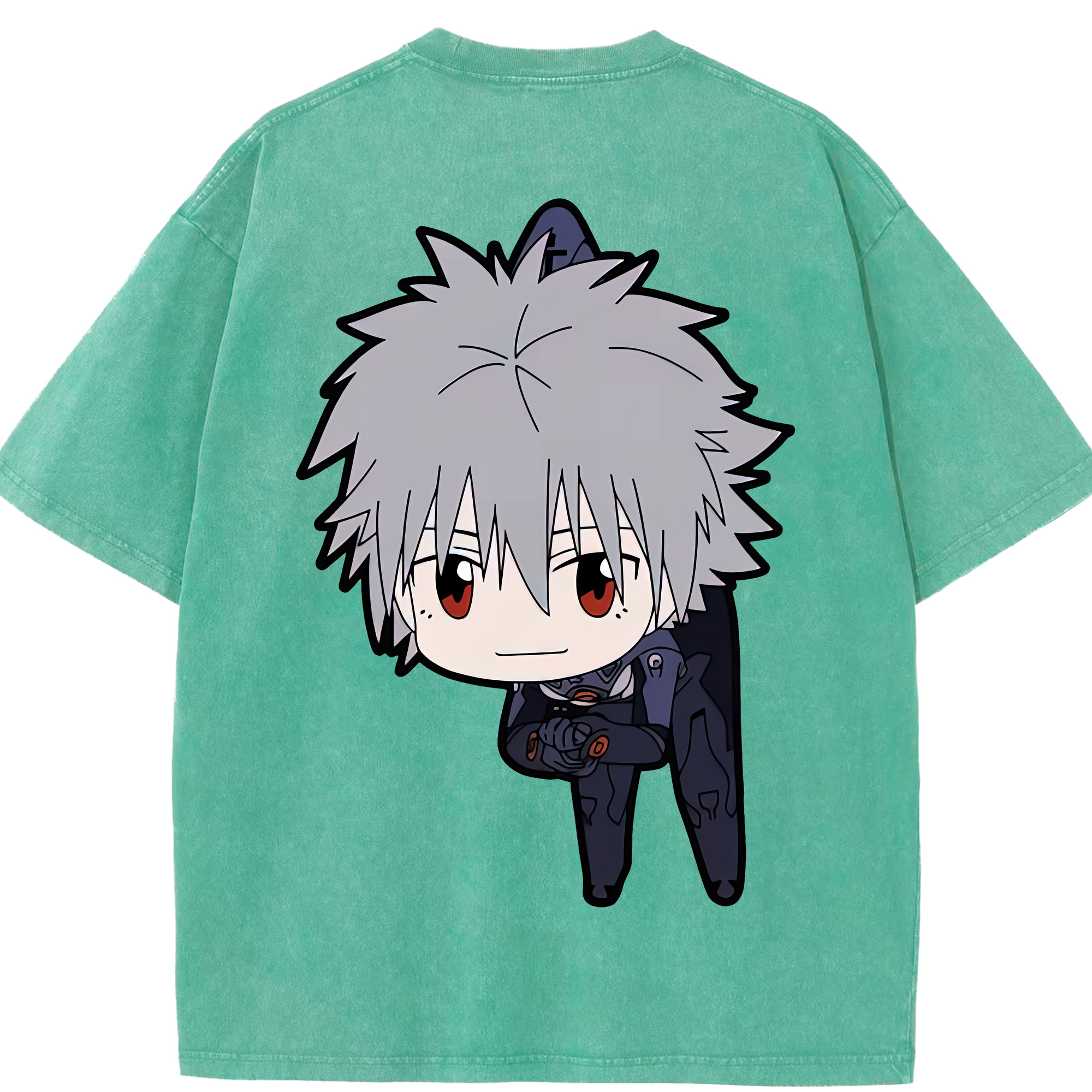（画像用） EVA 新世紀エヴァンゲリオン 綿100% ヴィンテージ風 半袖Tシャツ（背面プリント）